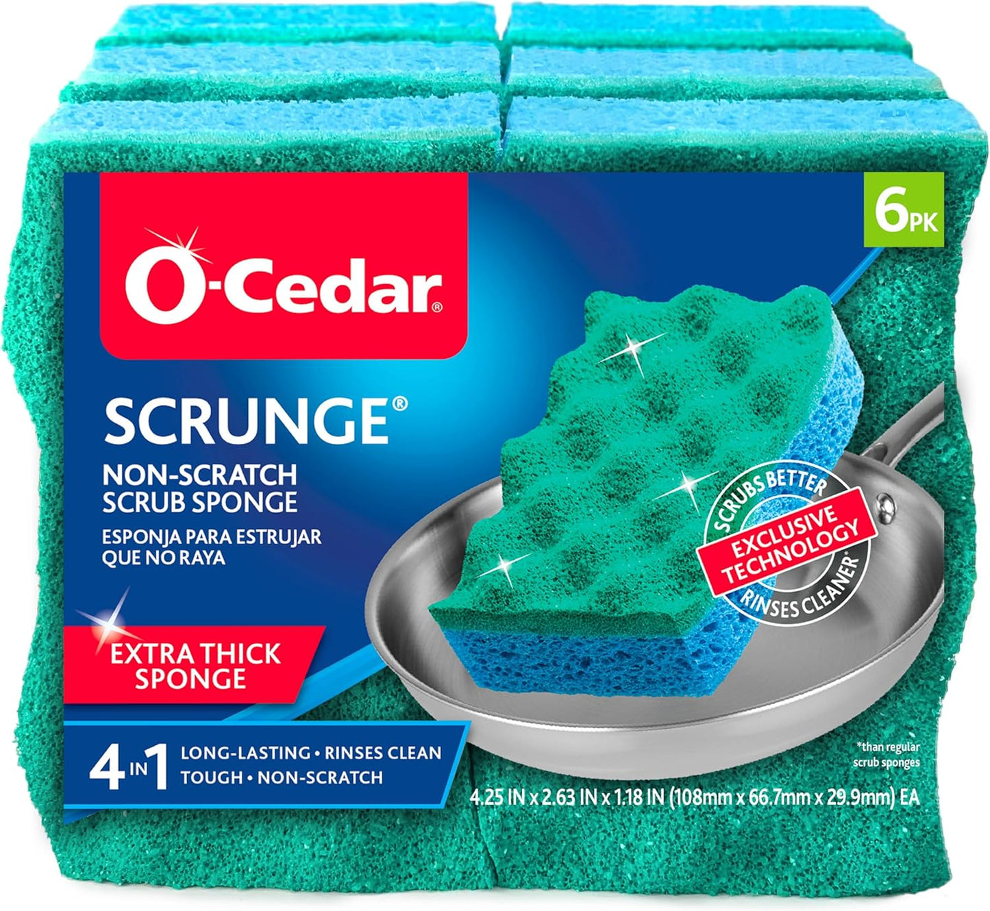 O-Cedar-Scrunge-Non-Scratch-Scrub-Sponge-(Pack-of-6)-Multi-Use,-All-Purpose,-Odor-Resistant,-Scrubbing-Sponge-Safely-Cle-1745