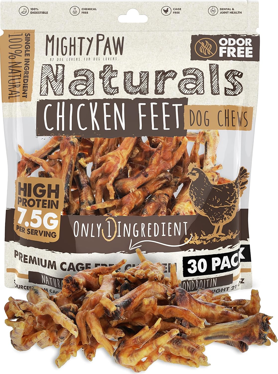 Naturals-Chicken-Feet-Dog-Treats-(30-Pack)-|-3462