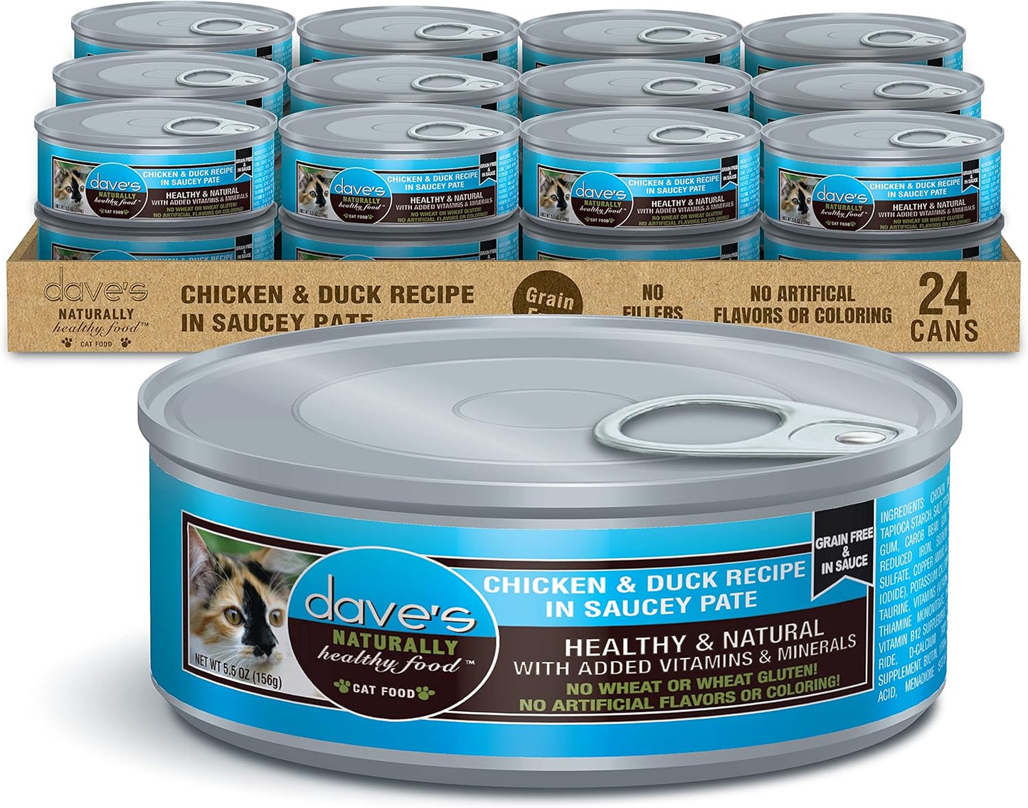 Dave's-Pet-Food-Grain-Free-Wet-Cat-Food-(Chicken-&-Duck-Pate),-Healthy-Added421