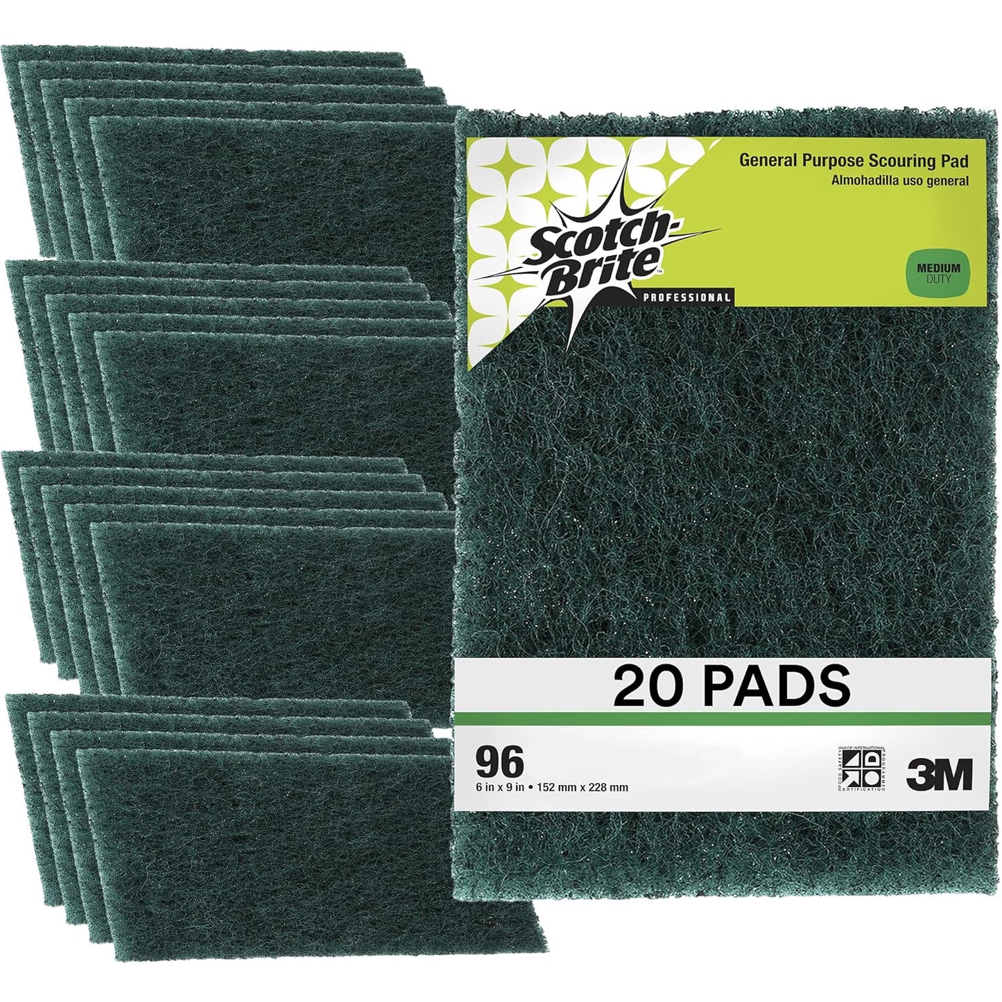 3M-Scouring-Pad-96-20,-20-Pads,-6”-x-9”,-General-3749