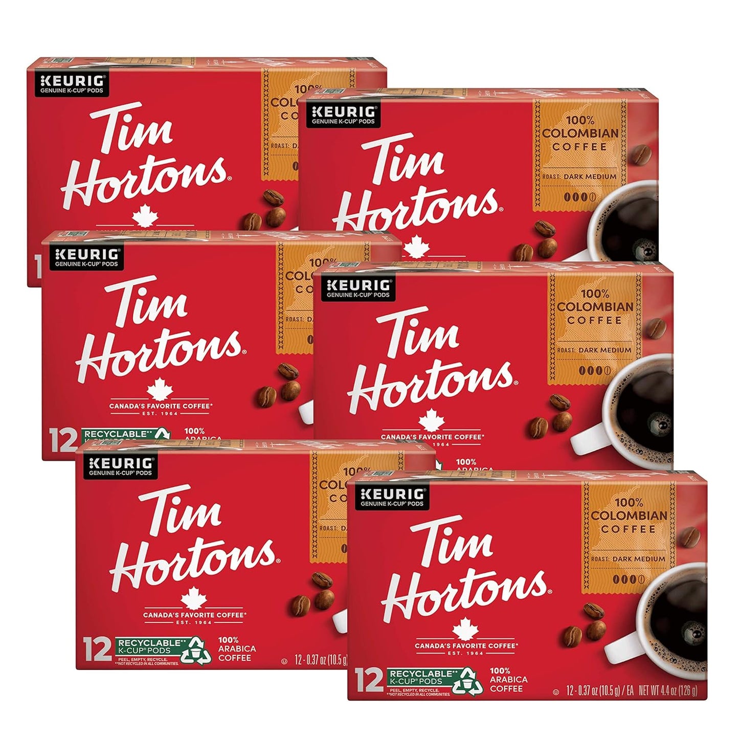 Tim-Hortons-1-Colombian,-MedTim-Hortons-1-Colombian,-Medium-Dark-Roast-Coffee,-Single-Serve-2016