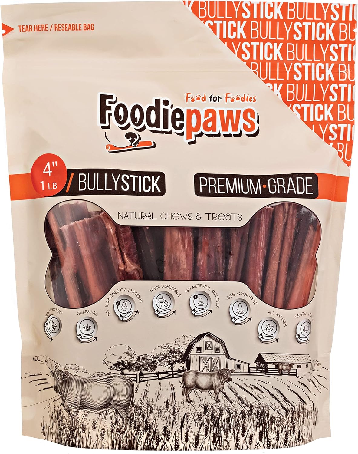 FOODIEPAWS-4-Inch-Bully-Sticks-for-Dogs,-1-lb-Bulk-Pack-All-132