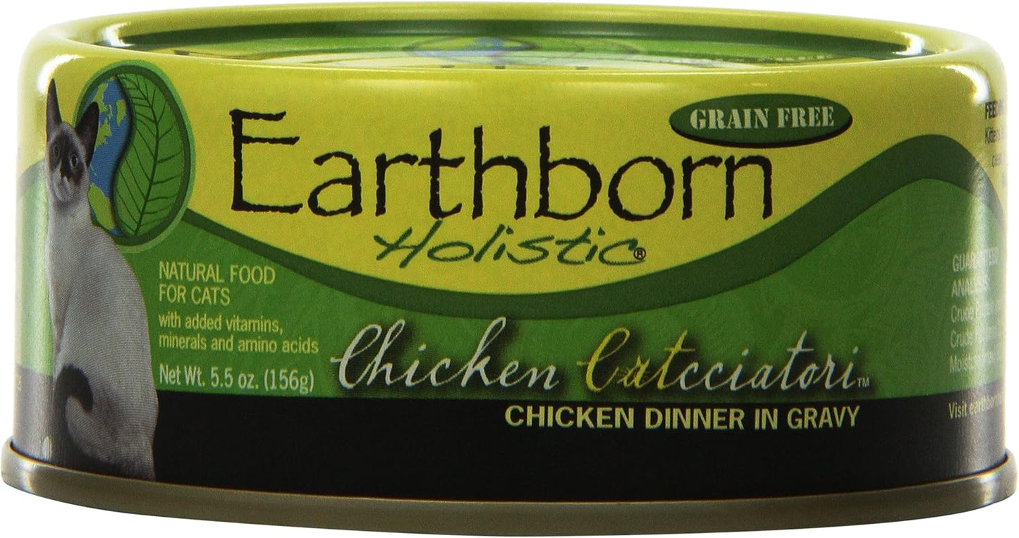 Earthborn-Holistic-Chicken-Catcciatori-Grain-Free-Canned-Cat-Food,-5.5-oz,-Case-of-324
