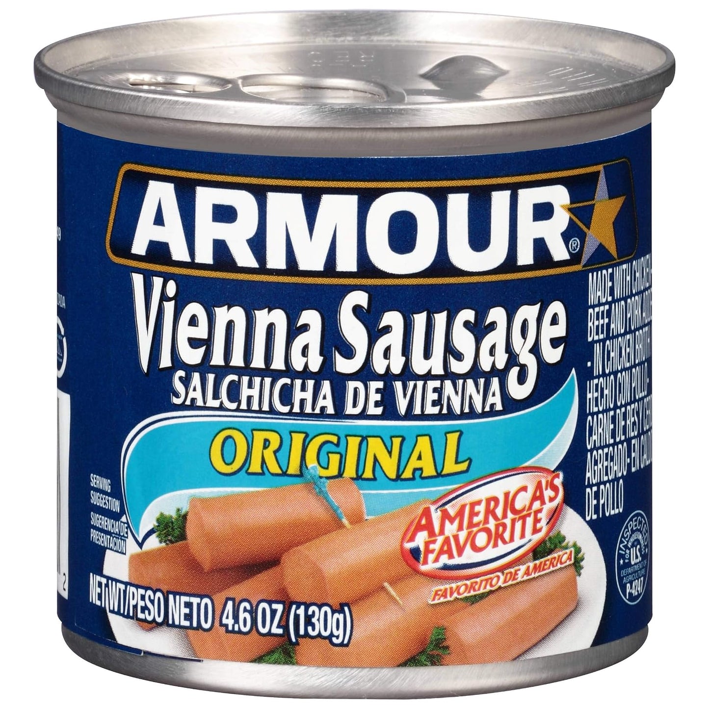 Armour-Star-Vienna-Sausage,-Original-Flavor,-Canned-Sausage,-4.6-OZ-(Pack-of-48)-636