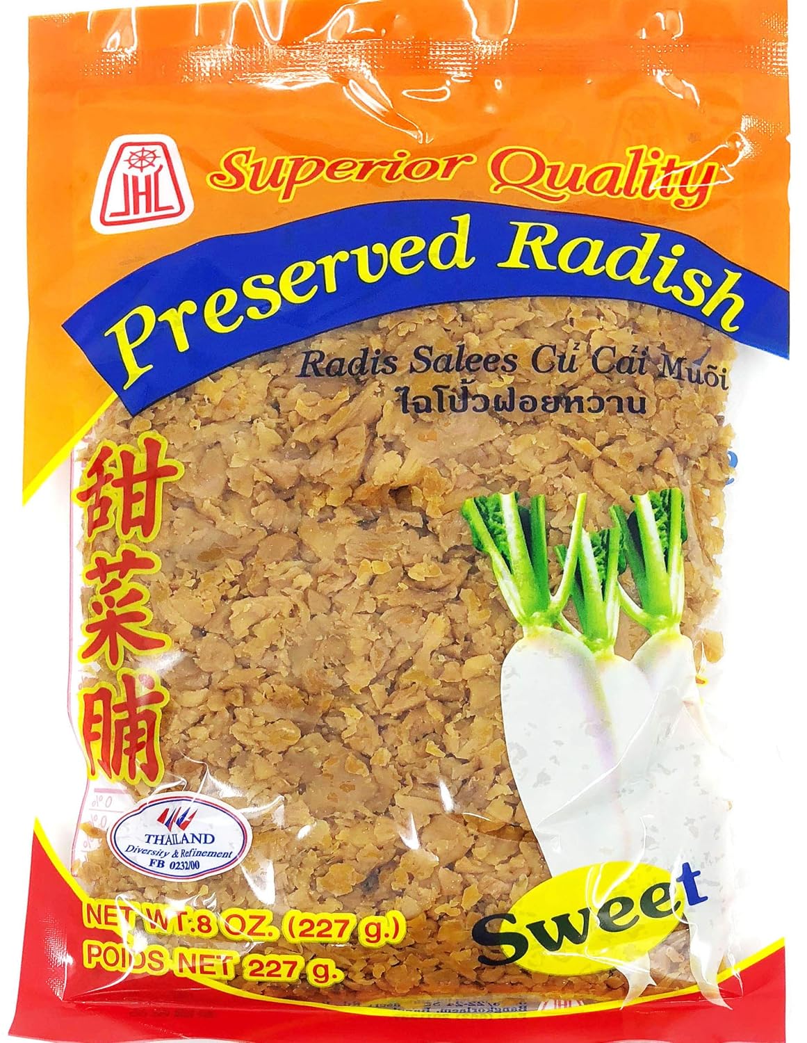 CHOPPED-or-MINCED-SWEET-Preserved-Radish/Turnip-(8-Ounces)-Product-of-Thailand---1538