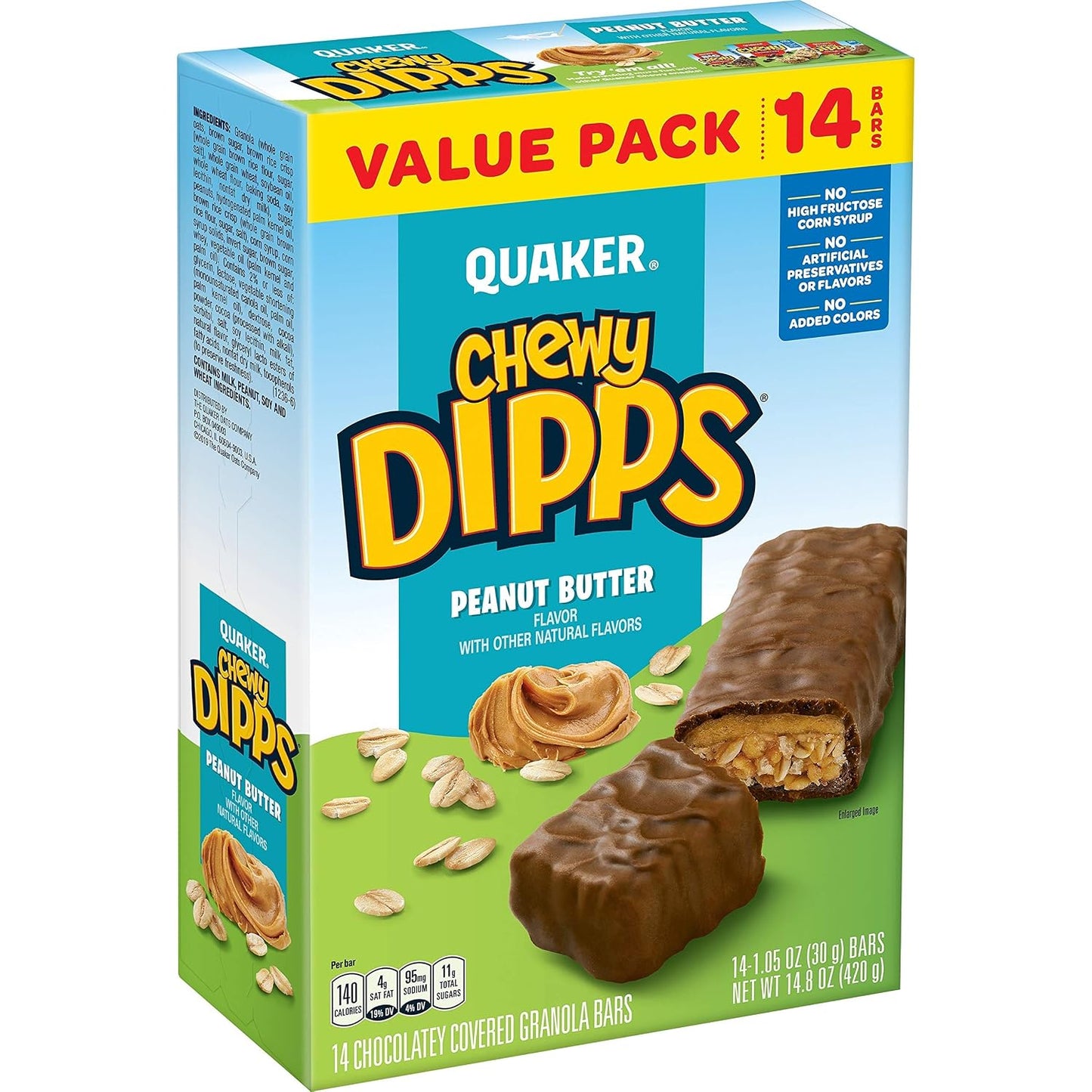 Quaker-Chewy-Dipps-Granola-Bars,-Peanut-Butter,-1.05-Oz-Bars,-14--Ct----2005