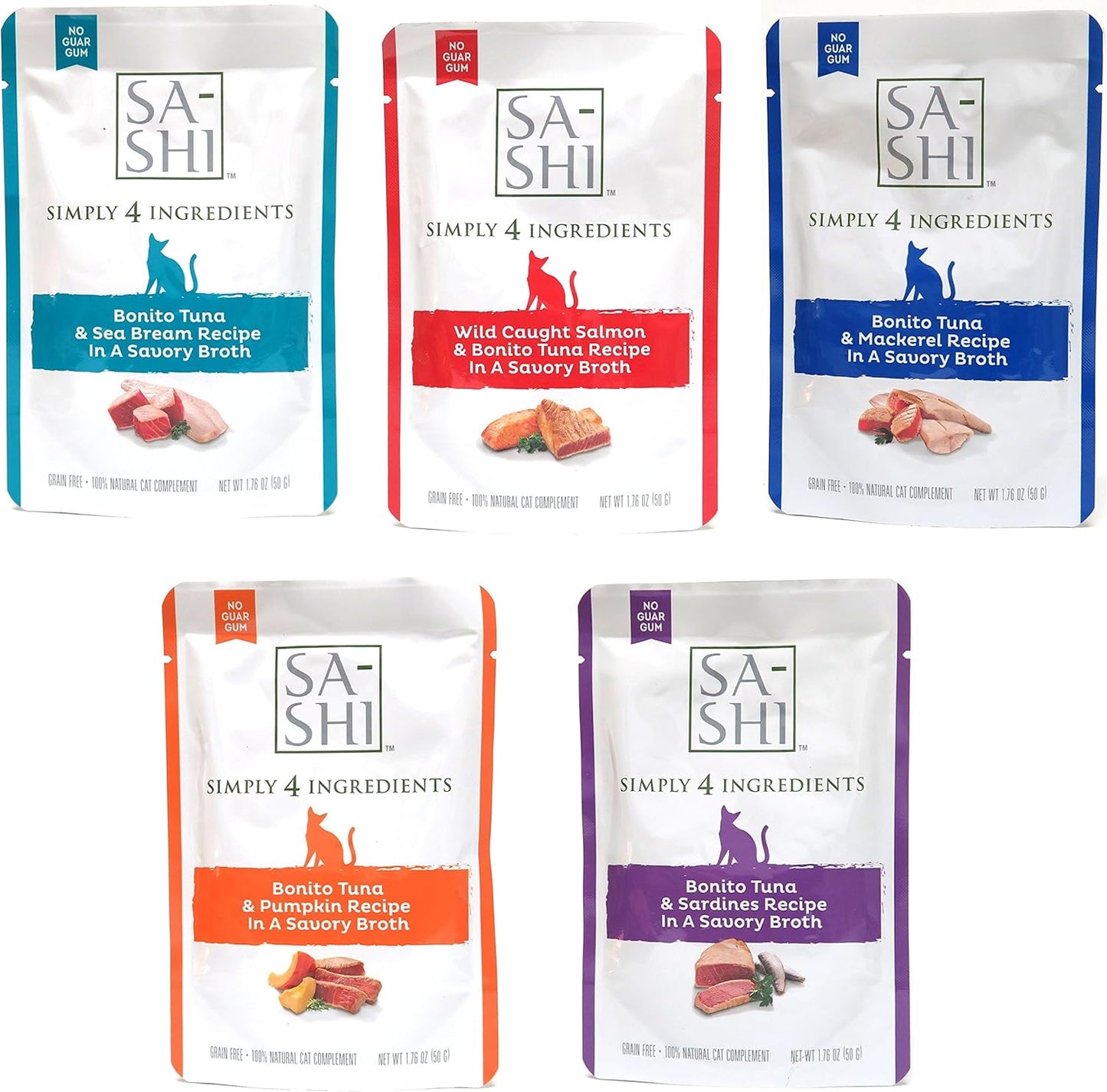 Sa-Shi-Grain-Free-Wet-Cat-Food-Pouches-1.76oz.-Five-Flavors-(Variety------1056