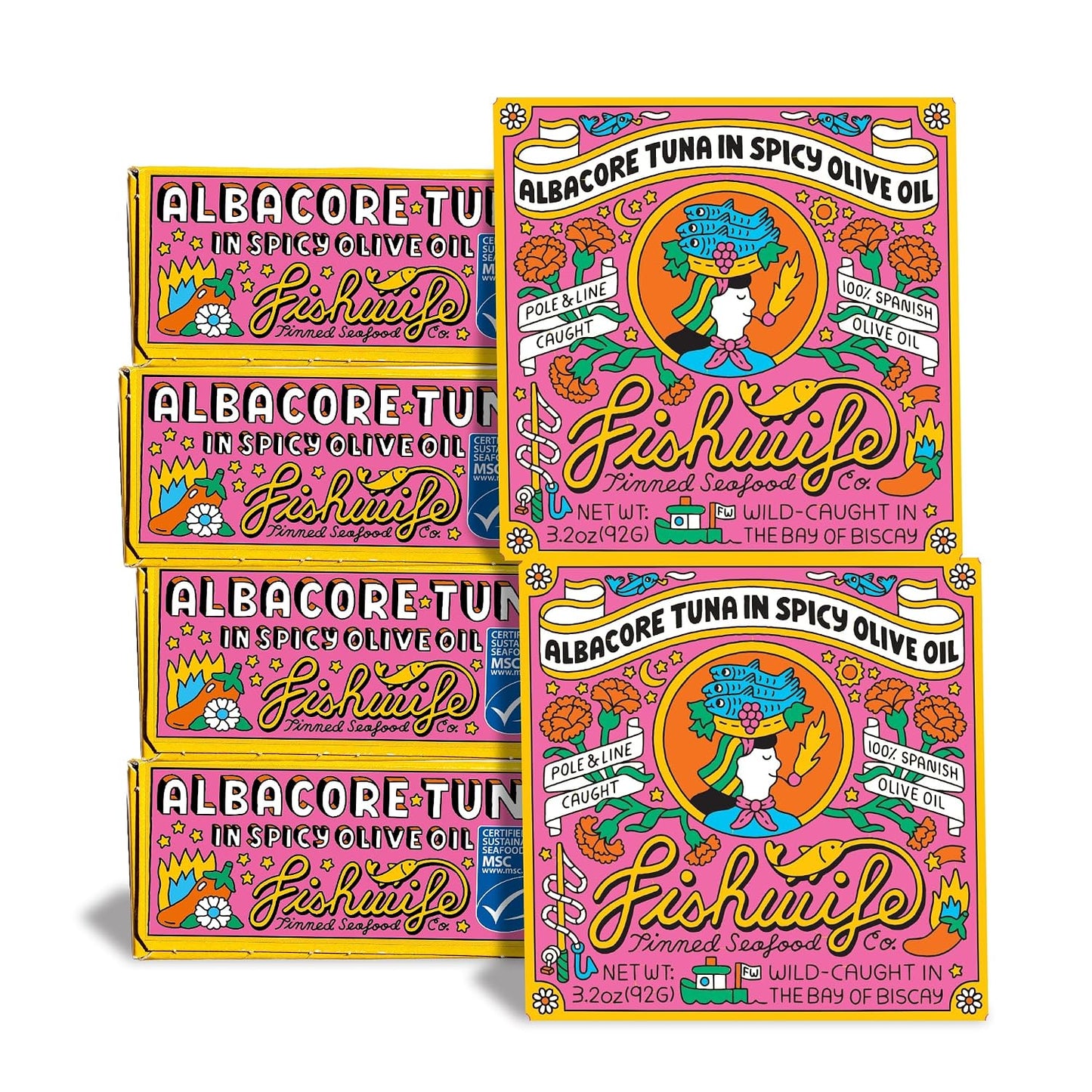 Fishwife-Albacore-Tuna-in-Spicy-Olive-Oil-6-Pack-(3.2-Ounce)-|-MSC-Certified-Sustainable-778