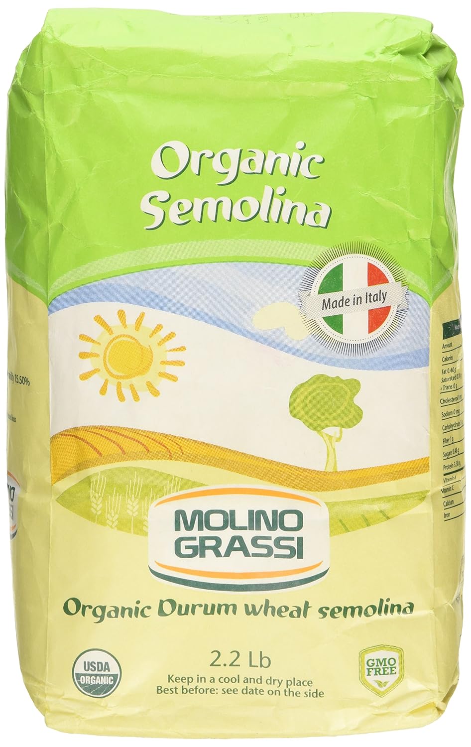 Molino-Grassi-harina-de-sémola-de-trigo-duro-orgánica,-libras-875