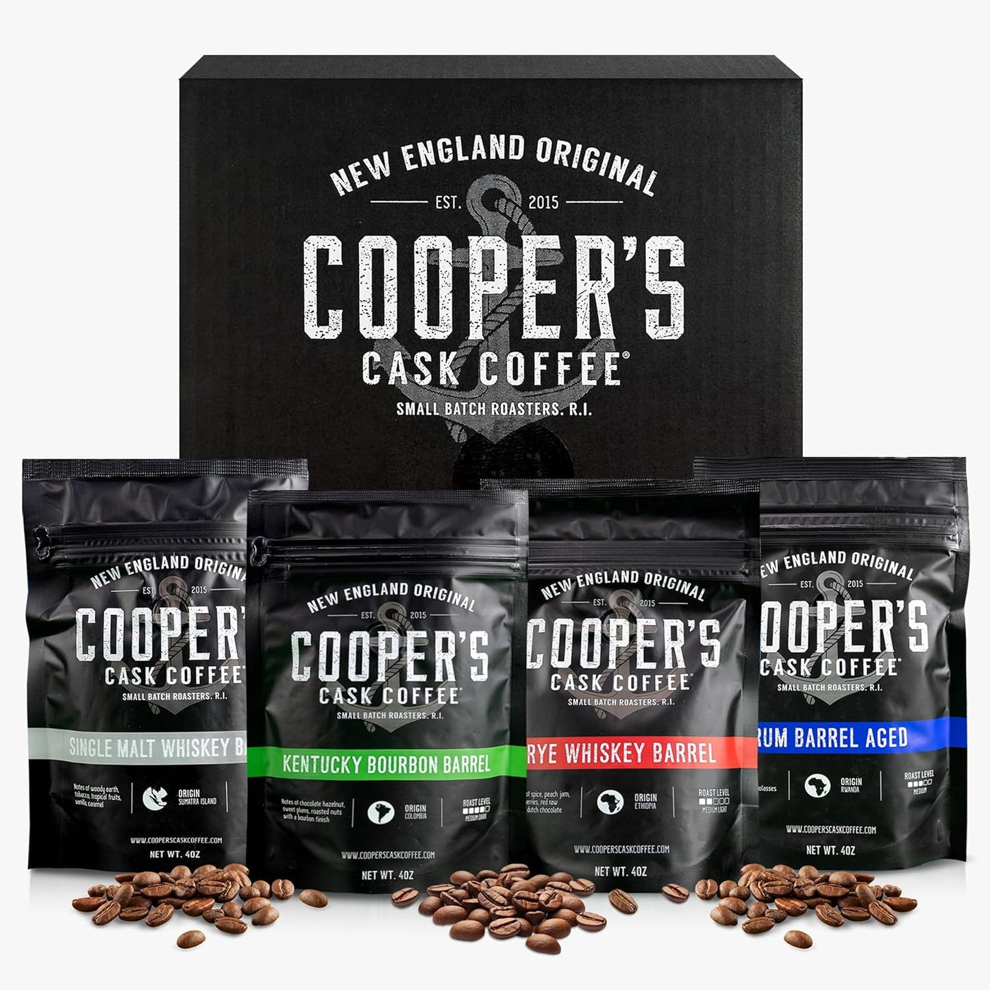 Bourbon-Barrel---Juego-de-granos-enteros-de-café-envejecido,-whisky-de1964