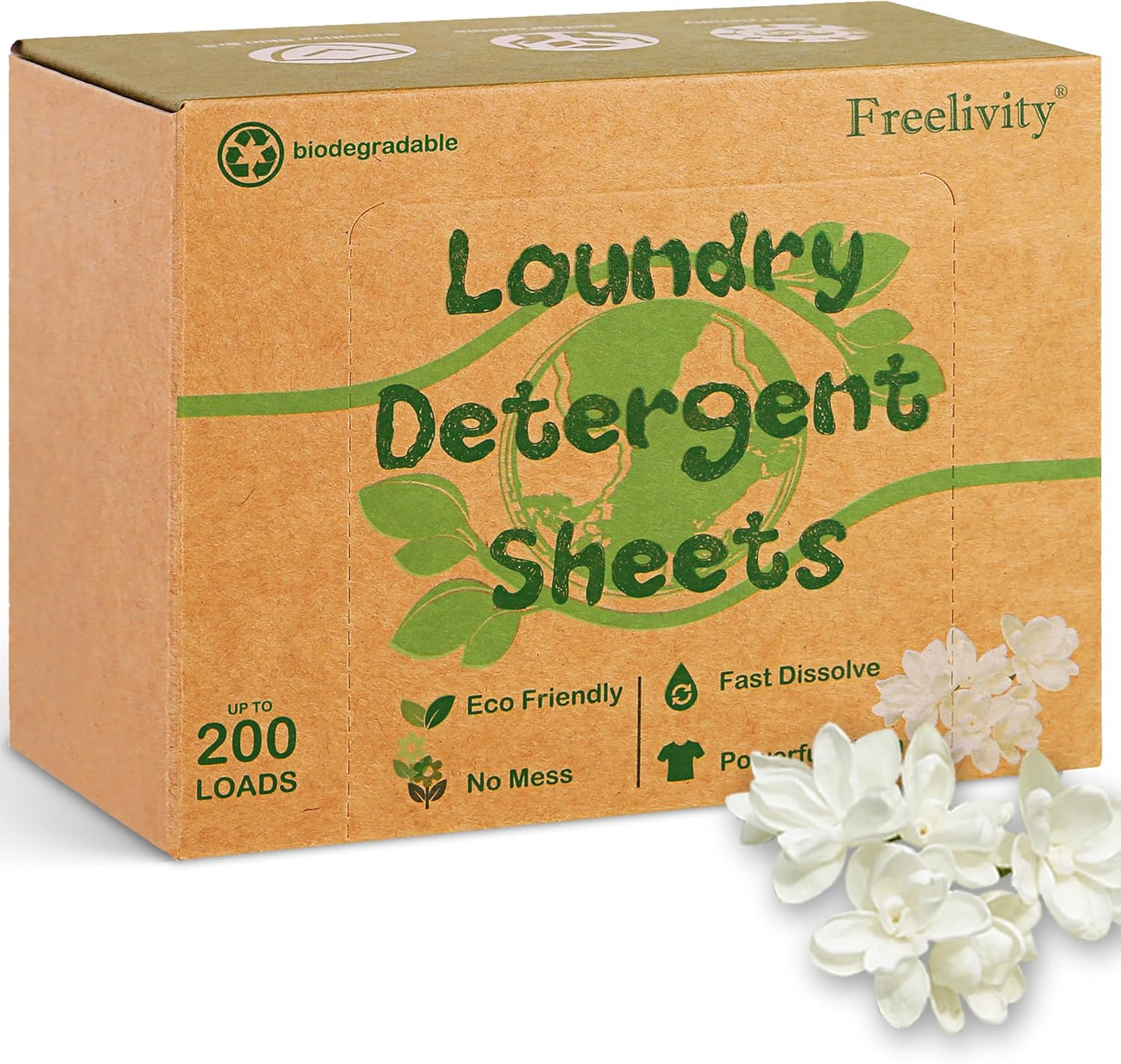 Freelivity-Laundry-Detergent-Sheets,-200-Sheets-Fresh-Linen-Scent---2616