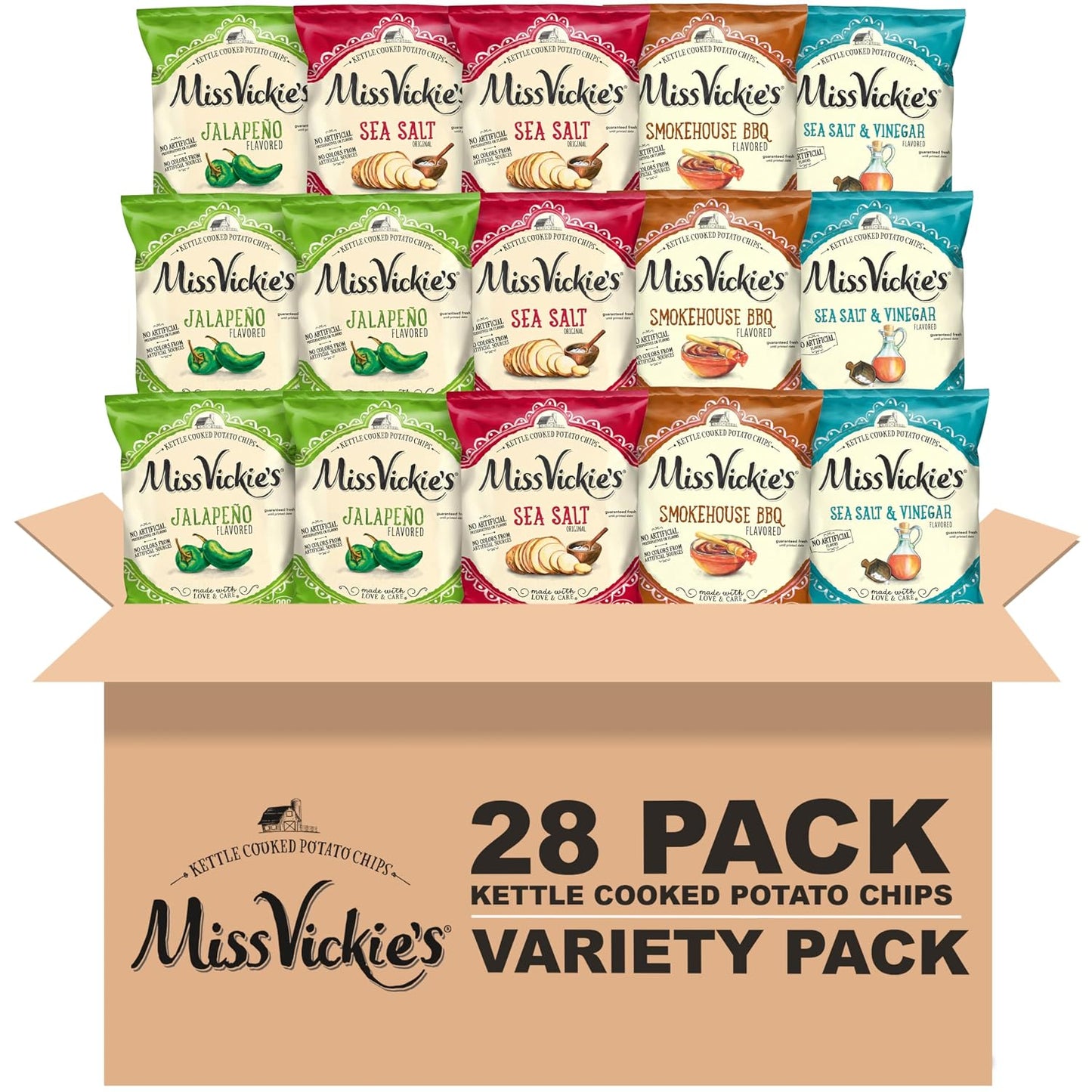 Miss-Vickie's-Kettle-Cooked-Potato-Chips,-Variety-Pack,-1.375-Ounce-(Pack--of-28)---2635