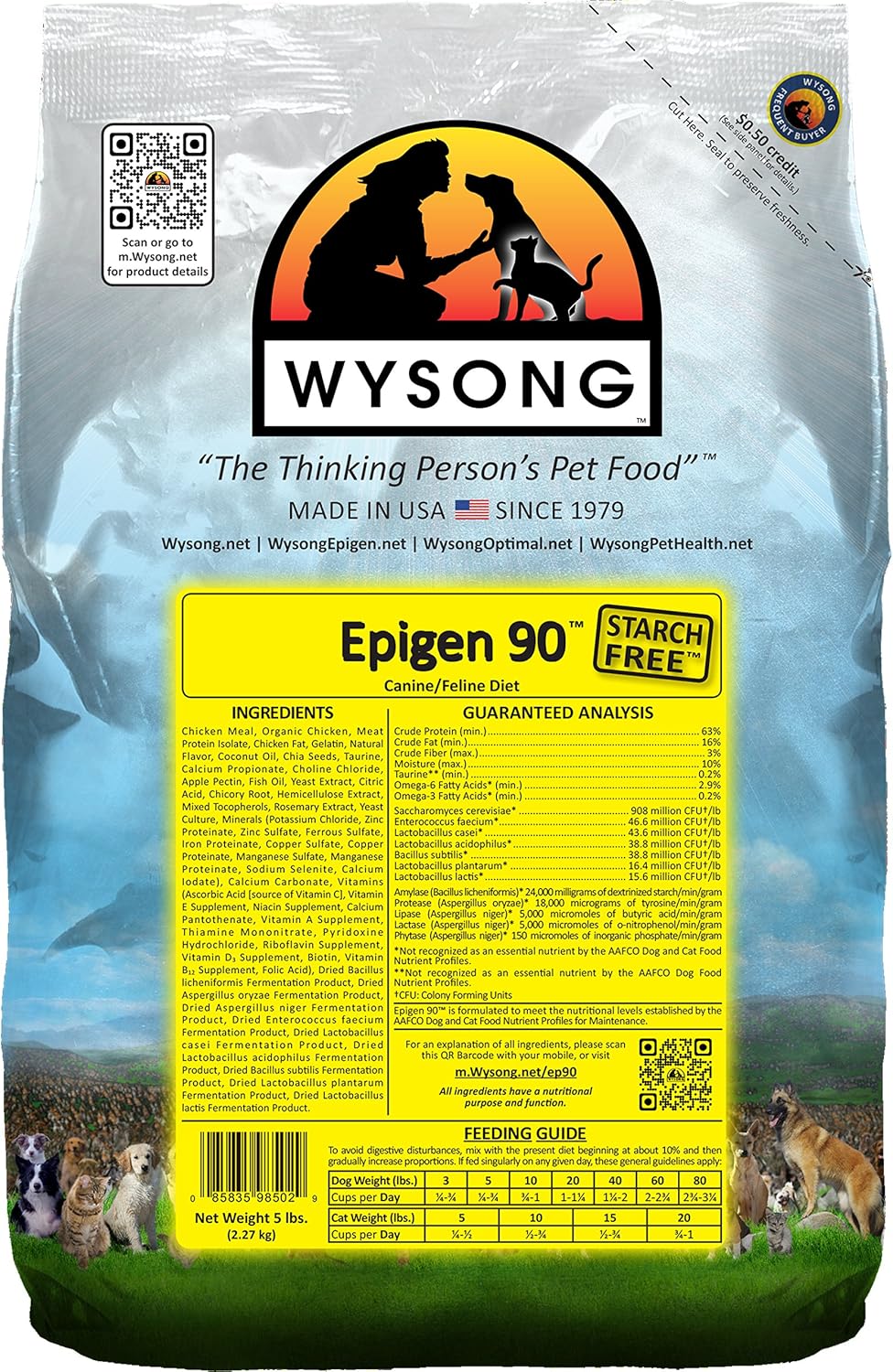 Wysong-Epigen-90-Starch-Free-Canine-Feline-Dry-Formula-Dog-Cat-(WDCFE905),-5pounds--1438