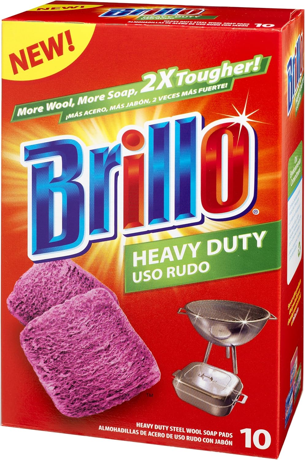 Brillo-Heavy-Duty-Steel-Wool-Soap-Pads,-Original-Red-Scent,-10-Count---------1661
