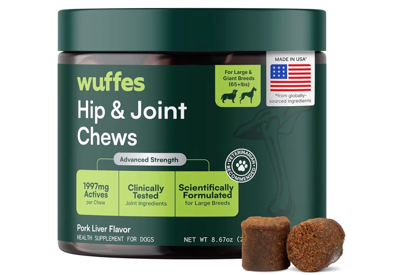 Wuffes Hip & Joint Chews for Large Breed Dogs, 30 ct