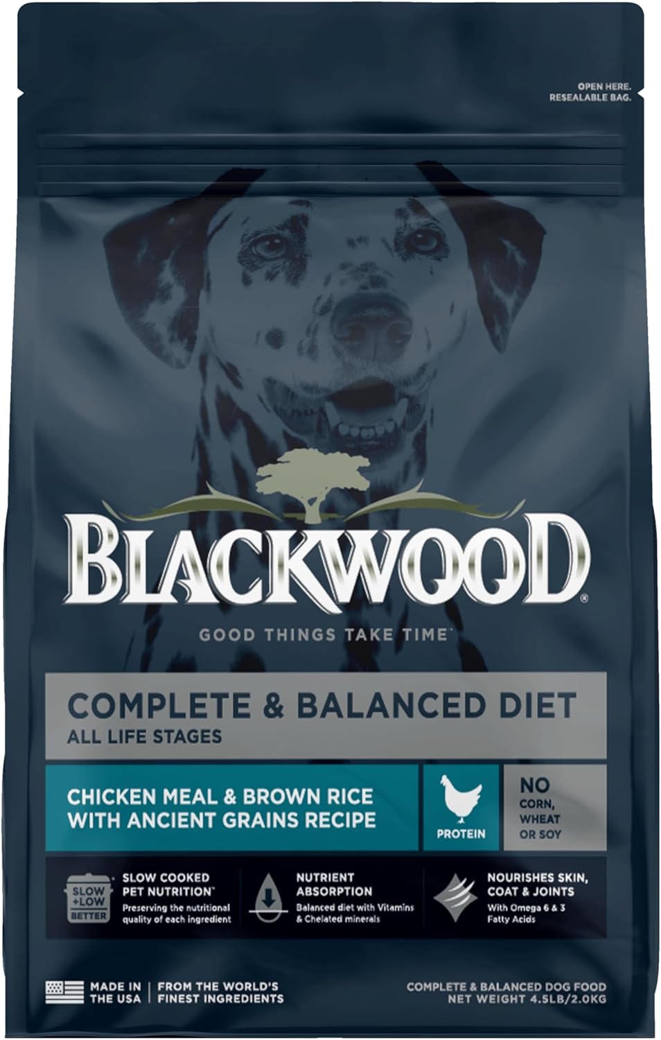 Blackwood Complete & Balanced Diet Dry Dog Food, Chicken Meal & Brown