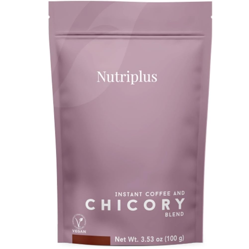 FARMASi-Nutriplus-Instant-Coffee-and-Chicory-Blend,-Medium-Roast-Low-Caffeine-Coffee-Alternative,-974