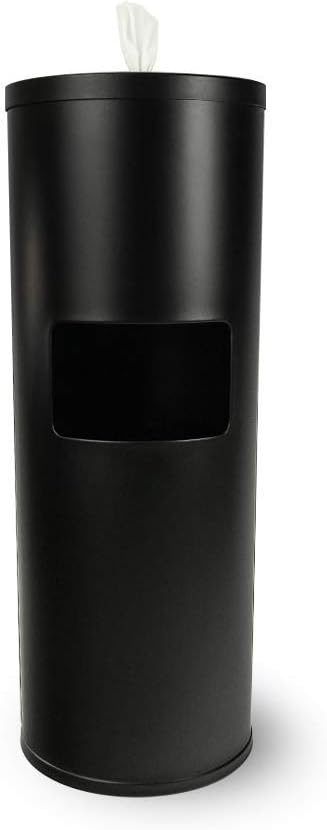 Zogics Dispensador de toallitas de gimnasio y cubo de basura, dispensador de toallitas húmedas de doble propósito para desinfectar y limpiar con bote de basura integrado de 7 galones
