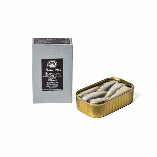 Ramon-Pena-Silver-Small-Sardines-In-Hot-Olive-Oil-(12/16)-115g-----145