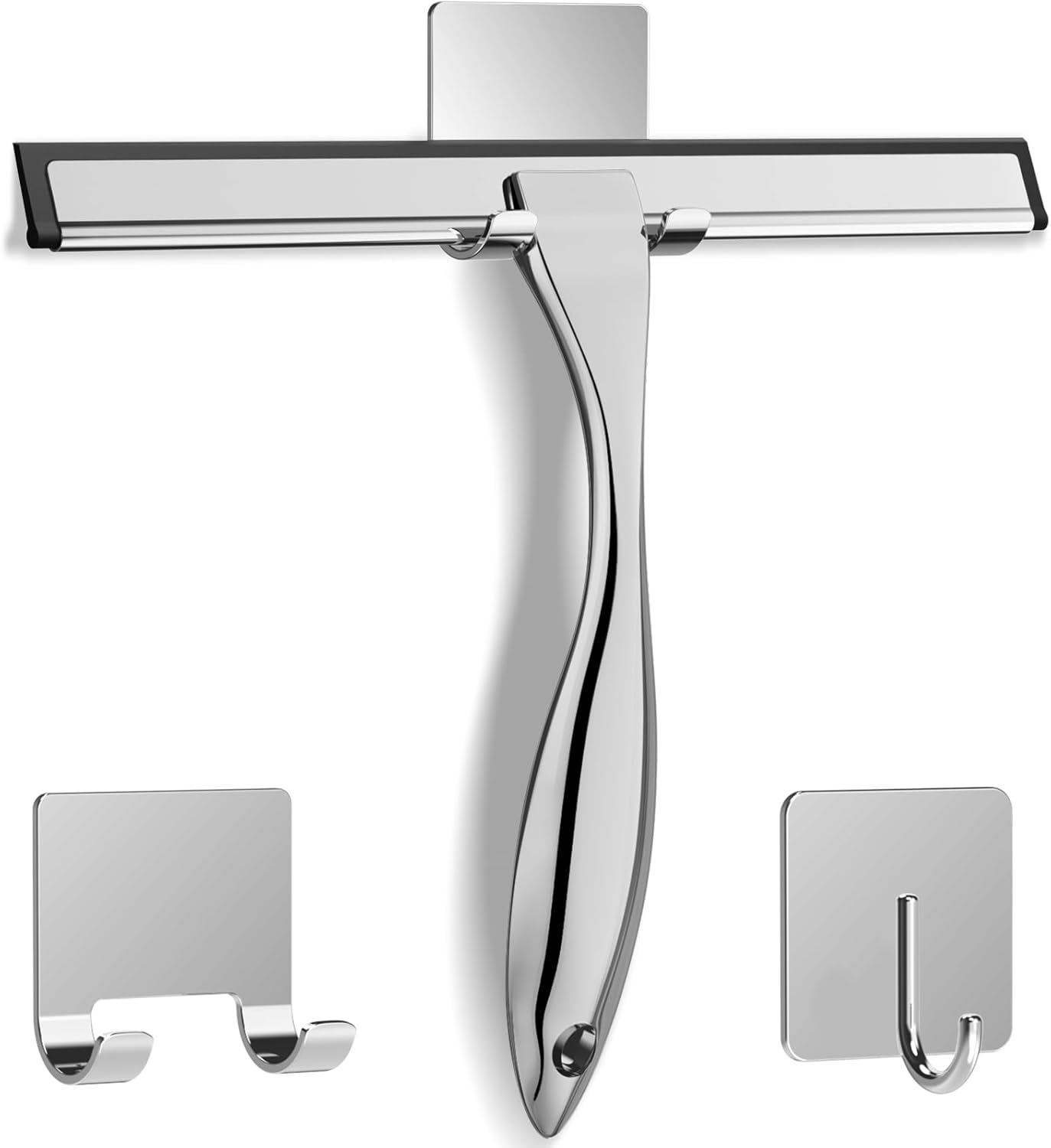 All-Purpose-Stainless-Steel-Shower-Squeegee-for-Shower-Glass-Door-with-2-Adhesive-Hooks,-Bathroom-Cleaner-2083