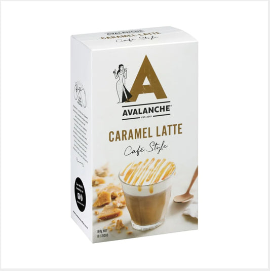 Avalanche-Cafe-Style-Sweet-Coffee-Box,-10-Sticks-(Caramel-Latte)-------319