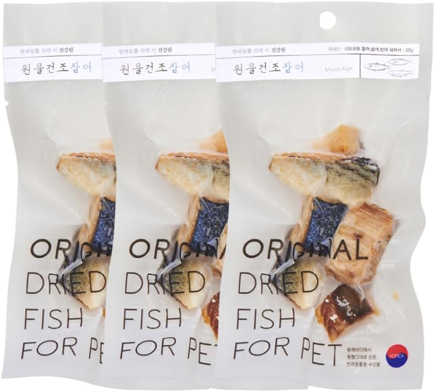 Semi-Dried-Mixed-Fish(Dace,-Mullet,-Yellowtail)(3-Pack),-Wild-Caught-Korean,-Premium-Triple-Blend-for-Skin&Coat-Support&-49