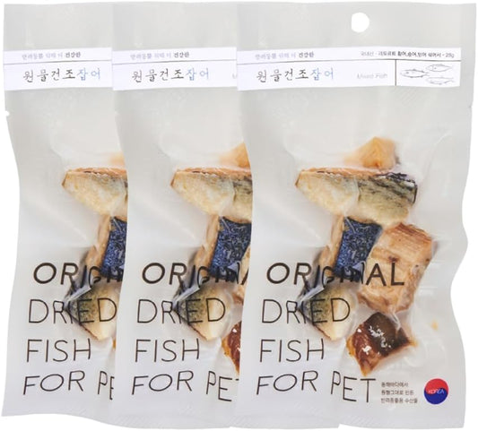 Semi-Dried-Mixed-Fish(Dace,-Mullet,-Yellowtail)(3-Pack),-Wild-Caught-Korean,-Premium-Triple-Blend-for-Skin&Coat-Support&-49