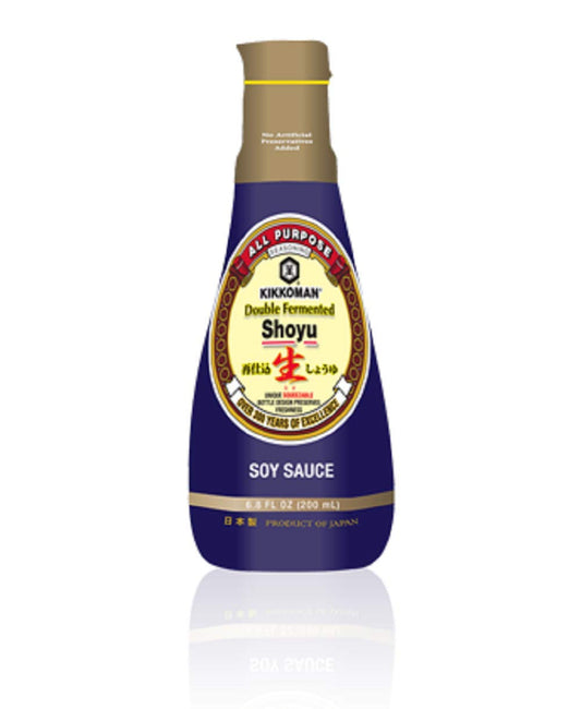 Kikkoman-Double-Fermented-Soy-Sauce,-Brown,-6.8-Fl-Oz-------1393