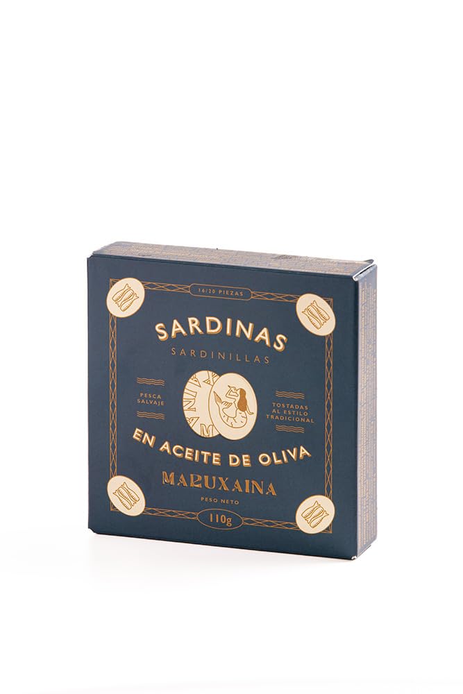 Maruxaina.-Sardinas-pequeñas-en-aceite-de-oliva-español.-16/20-piezas.-110g-(3.88oz).---210