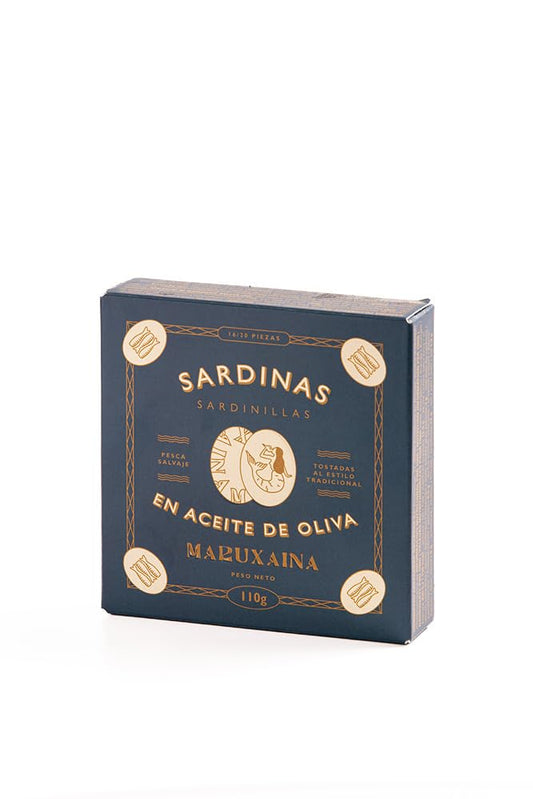 Maruxaina.-Sardinas-pequeñas-en-aceite-de-oliva-español.-16/20-piezas.-110g-(3.88oz).---210