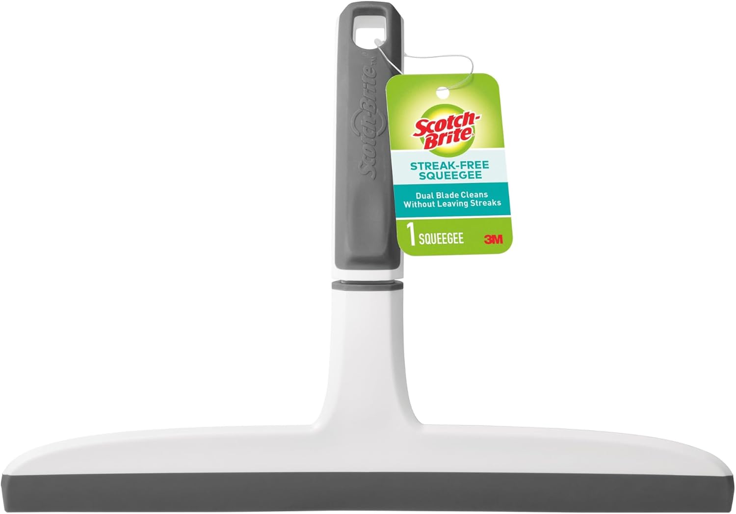 Scotch-Brite,-All-Purpose-10-Inch-Dual-Blade-Streak-Free-Squeegee,-Safe-on-Mirrors,-Glass-Shower-Doors,-Windows,-965