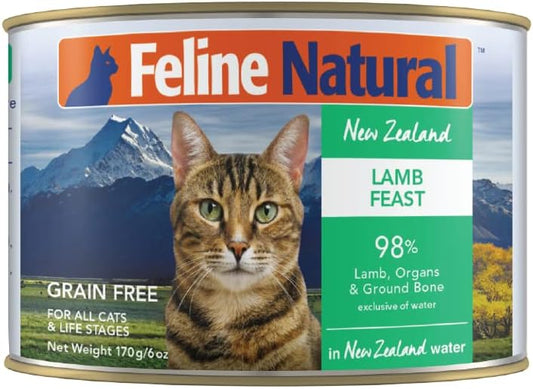 Feline-Natural-New-Zealand-Canned-Catfood-Wet-Food,-High-Meat,-Low-Carb,-&-Free-Food-Lamb986