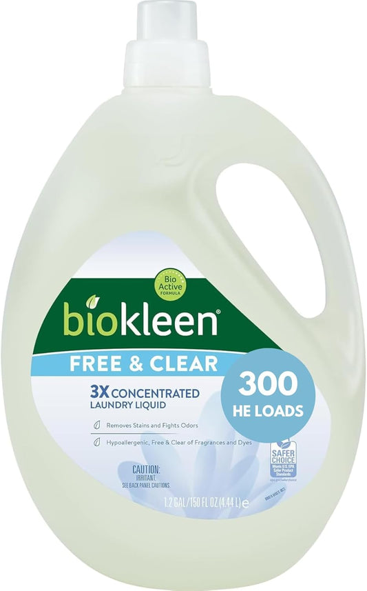 Biokleen-Free-&-Clear-Natural-3X-Concentrated-Liquid-Laundry-Detergent,-3813