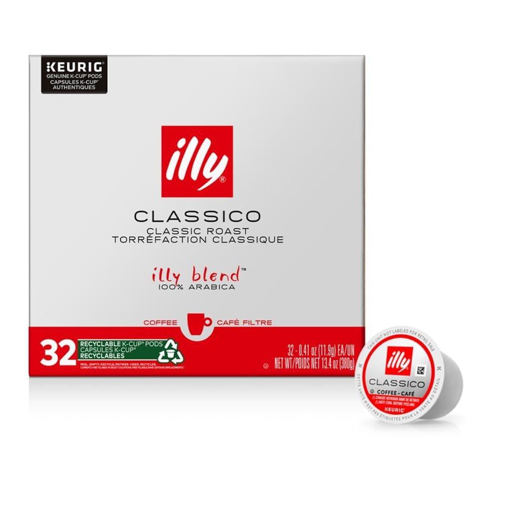illy-Coffee-K-Cup,-Pods-for-Keurig-Machines,-Classico-Medium-Roast,-1-Arabica,-3170