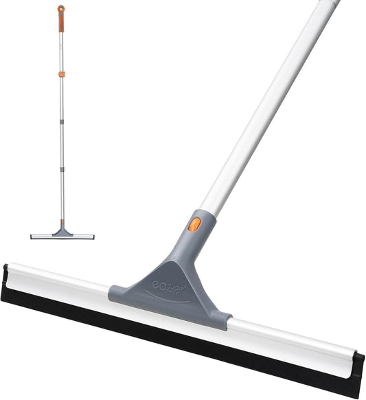 Eazer-Floor-Squeegee-Broom:-Heavy-Duty-Scrubber-with-Extendable-60''-Aluminum-Pole-and-Rubber-Blade-336