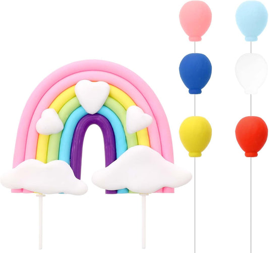 Rainbow-Cake-Topper-and-6PCS-Colorful-Picks-57