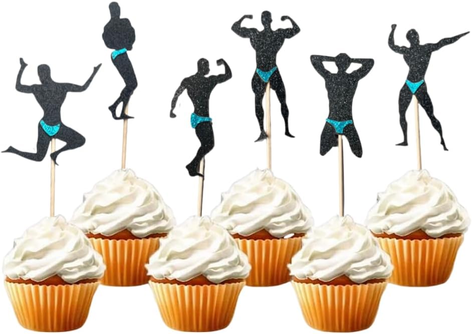 24-PCS-Glitter-Fitness-Muscle-Male-Cupcake-4243