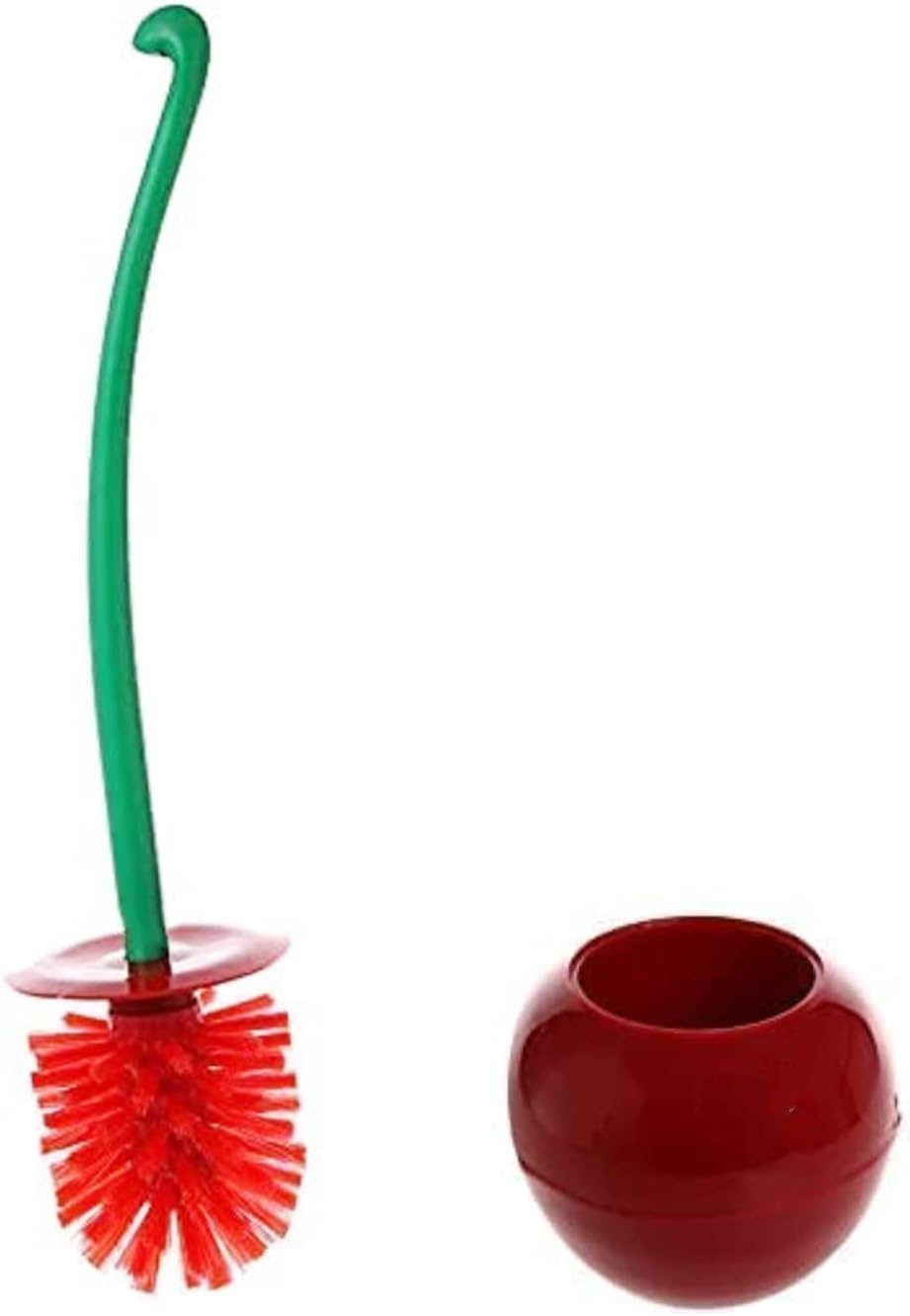 Cherry-Shape-Toilet-Brushes-with-Holder-Bowl-Long-Handle,-Household-3401