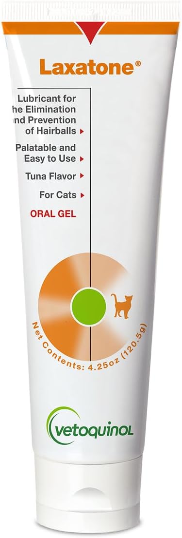Vetoquinol-Laxatone:-Oral-Hairball-Lubricant-Gel-for-Cats-–-Tuna-Flavored,-4.25oz---1704