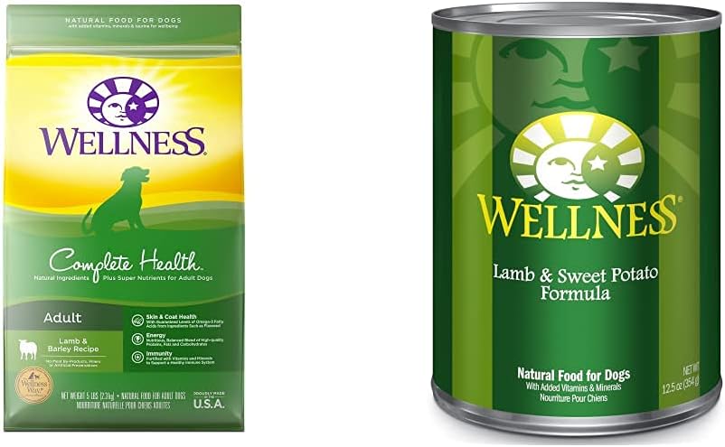 Wellness-Complete-Health-Dry-Dog-Food,-Lamb-&-Barley,-5-Pound-Bag-Wet-6