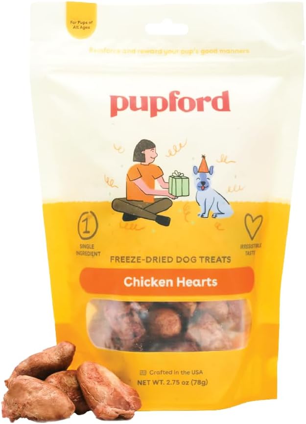 Pupford-Freeze-Dried-Chicken-Hearts-Treat-for-Dogs-&-Puppies---Natural,-564