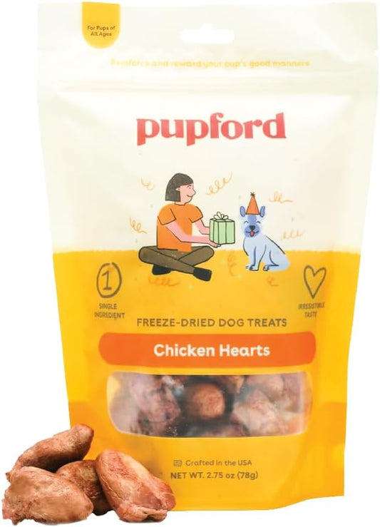 Pupford-Freeze-Dried-Chicken-Hearts-Treat-for-Dogs-&-Puppies---Natural,-564