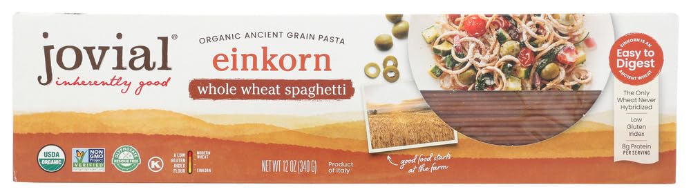 Jovial-Organic-Whole-Grain-Einkorn-Spaghetti,-12-Ounce-Packages-205