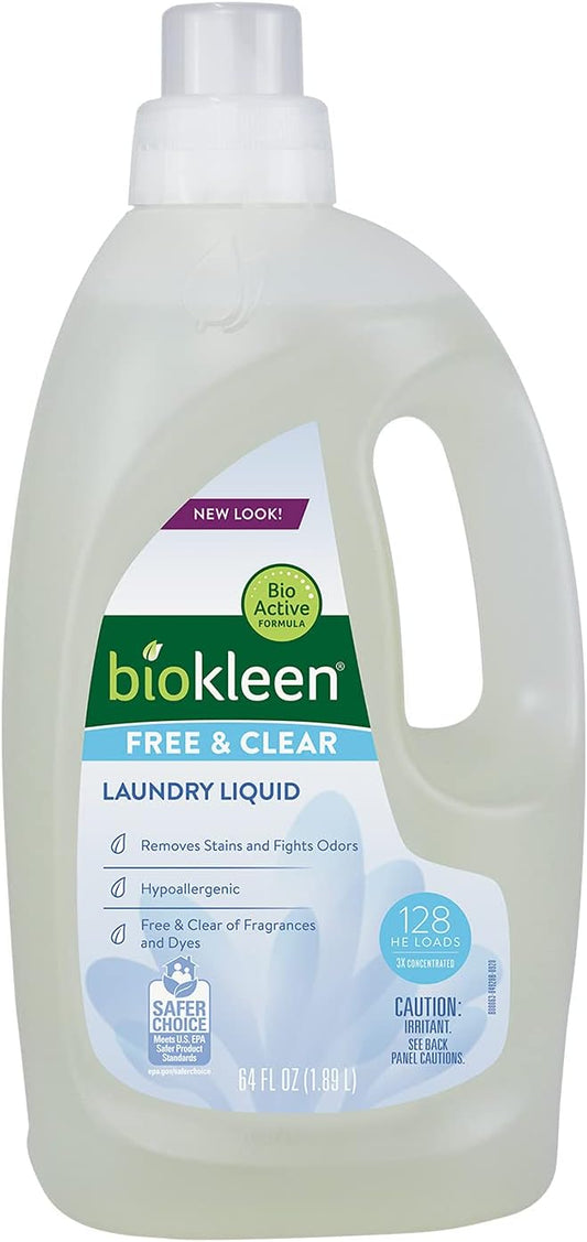 Biokleen-Laundry-Liquid,-Free-&-Clear,-64-oz-----2840