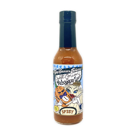 Torchbearer-Sauces-Sweet-Onion-Habanero-(Spicy),-5-Ounces,-All-Natural,-Vegan,-Extract-Free,-908