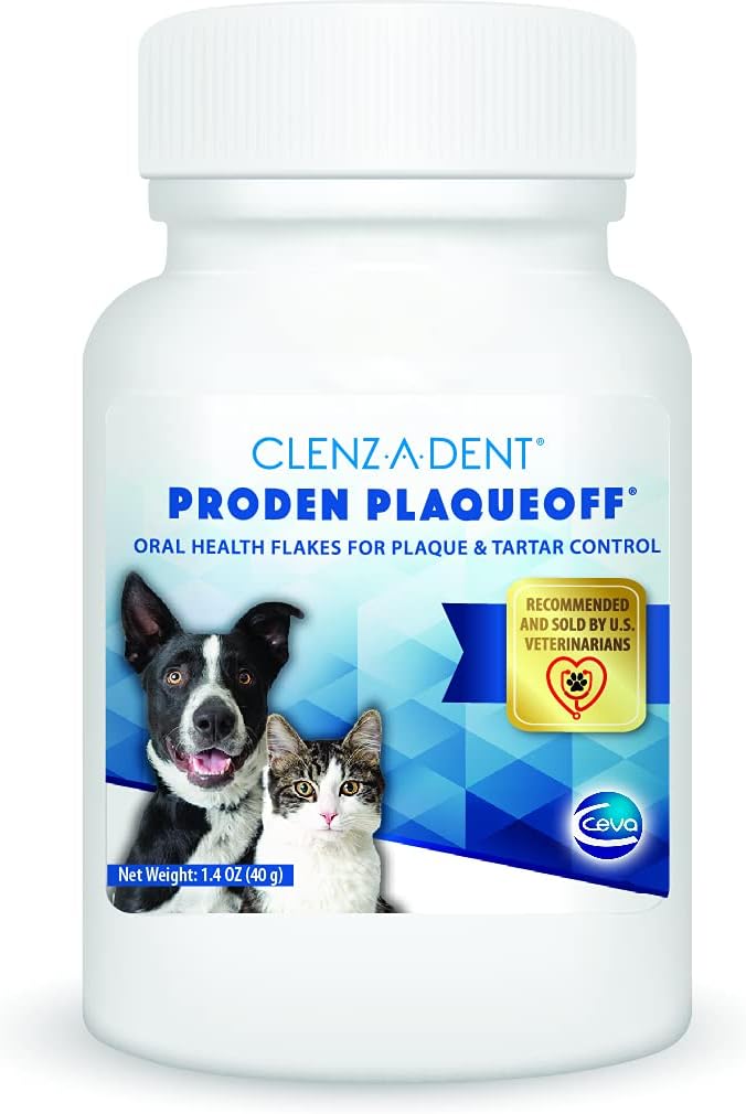 Clenz-A-Dent-ProDen-PlaqueOff-Oral-Health-Flakes-for-Dogs-and-Cats,-VOHC-Accepted,-Supports-1501
