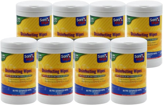 SaniX-Disinfecting-Wipes-List-N-Surface-Clean-Deodorize-80-Ct/Canister-8-Pack,-2471