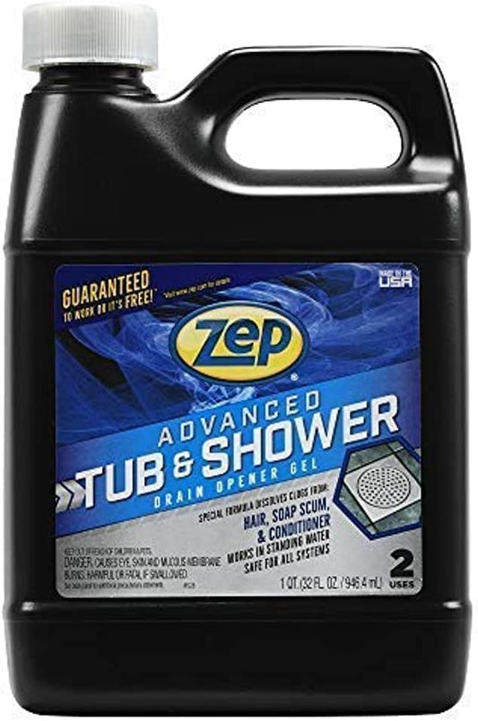 Zep-Advanced-Tub-and-Shower-Drain-Opener-Gel---32-Ounce---U49210---Formulated-403