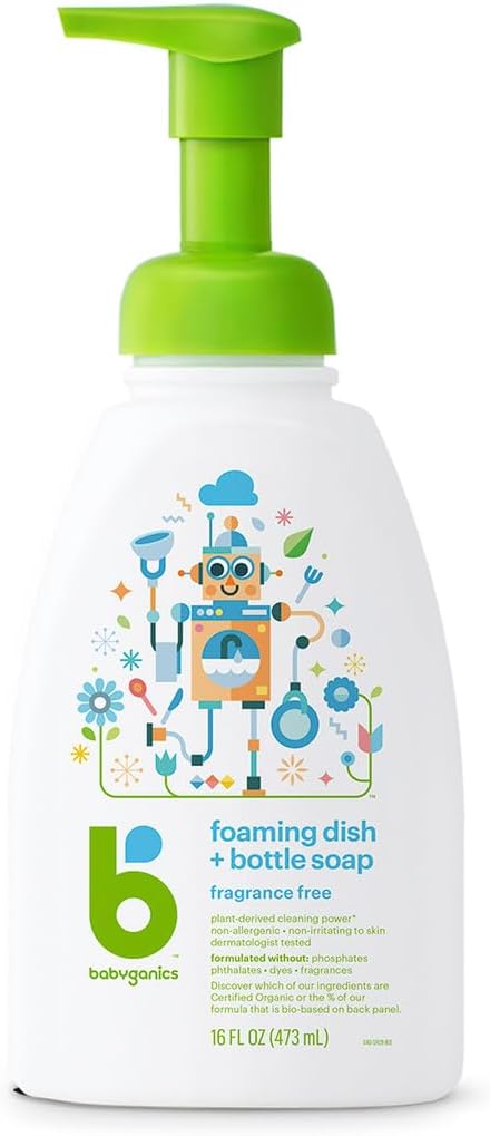 Babyganics-Foaming-Dish-Soap,-Pump-Bottle,-Fragrance-Free,-16-oz.-----78