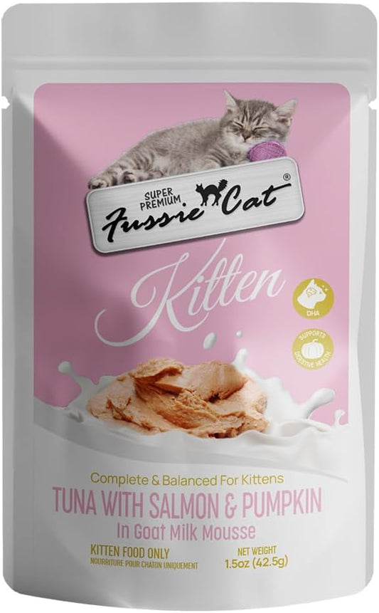 Fussie-Cat-Kitten-Pouch,-Tuna-&-Salmon-with-Pumpkin-in-Goat-Milk-Mousse-512